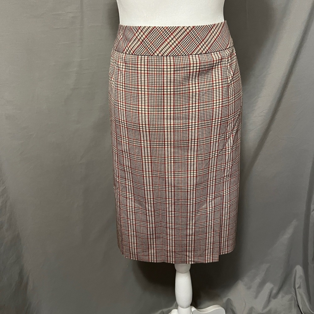 Jones Wear Plaid Pencil Skirt Stretch Classic Office Wear Academia Plus Size 16 - Picture 3 of 7